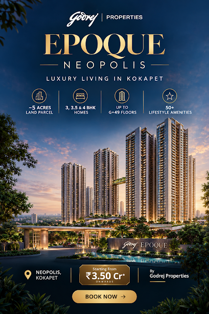 Godrej Epoque Neopolis - premium high-rise towers with landscaped open spaces in Kokapet